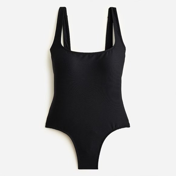 NWT J. Crew Ribbed Square Neck One Piece Swimsuit 14 - Picture 1 of 4